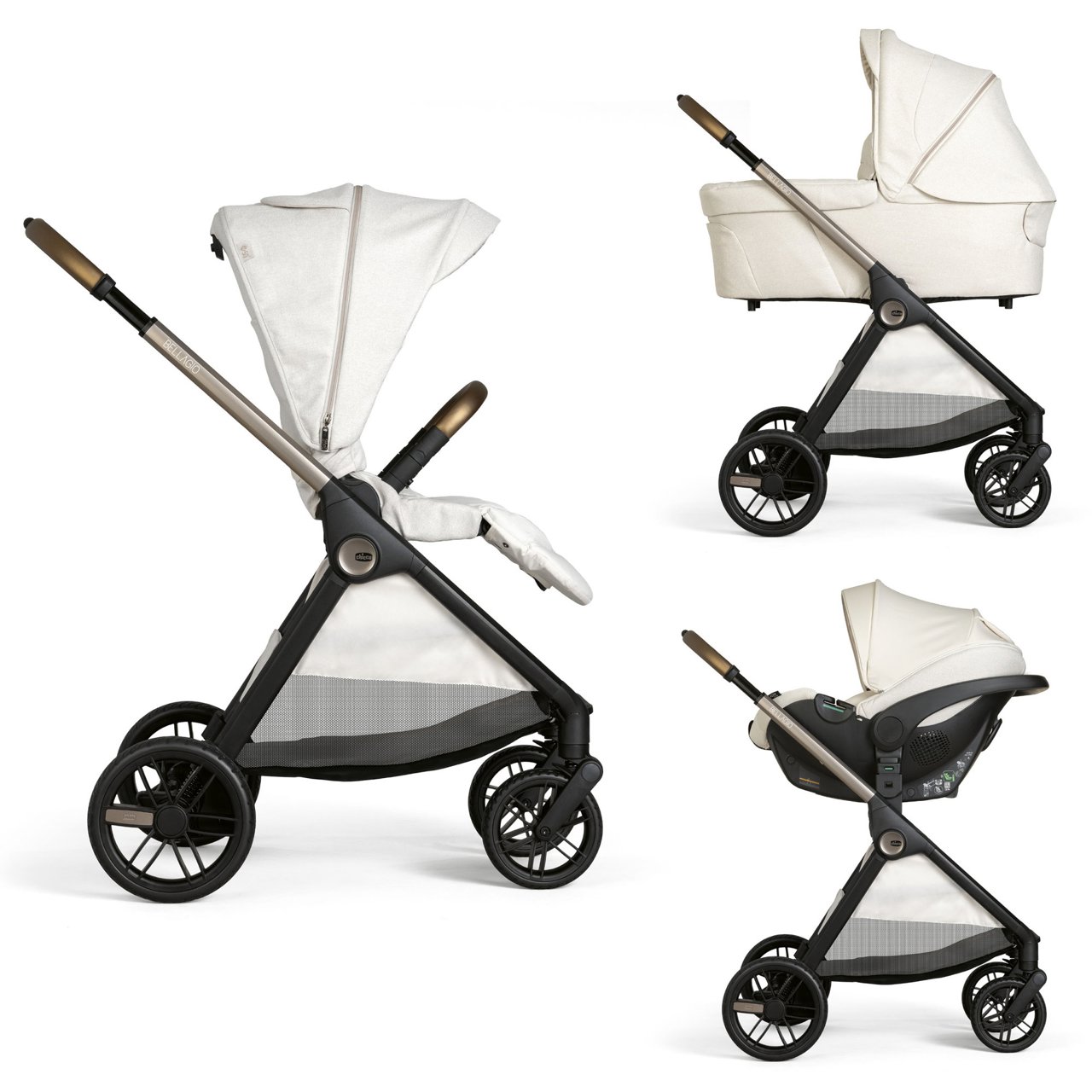 CHICCO – Trio Bellagio 2 Amber Glow Con Seggiolino Auto Kory Plus