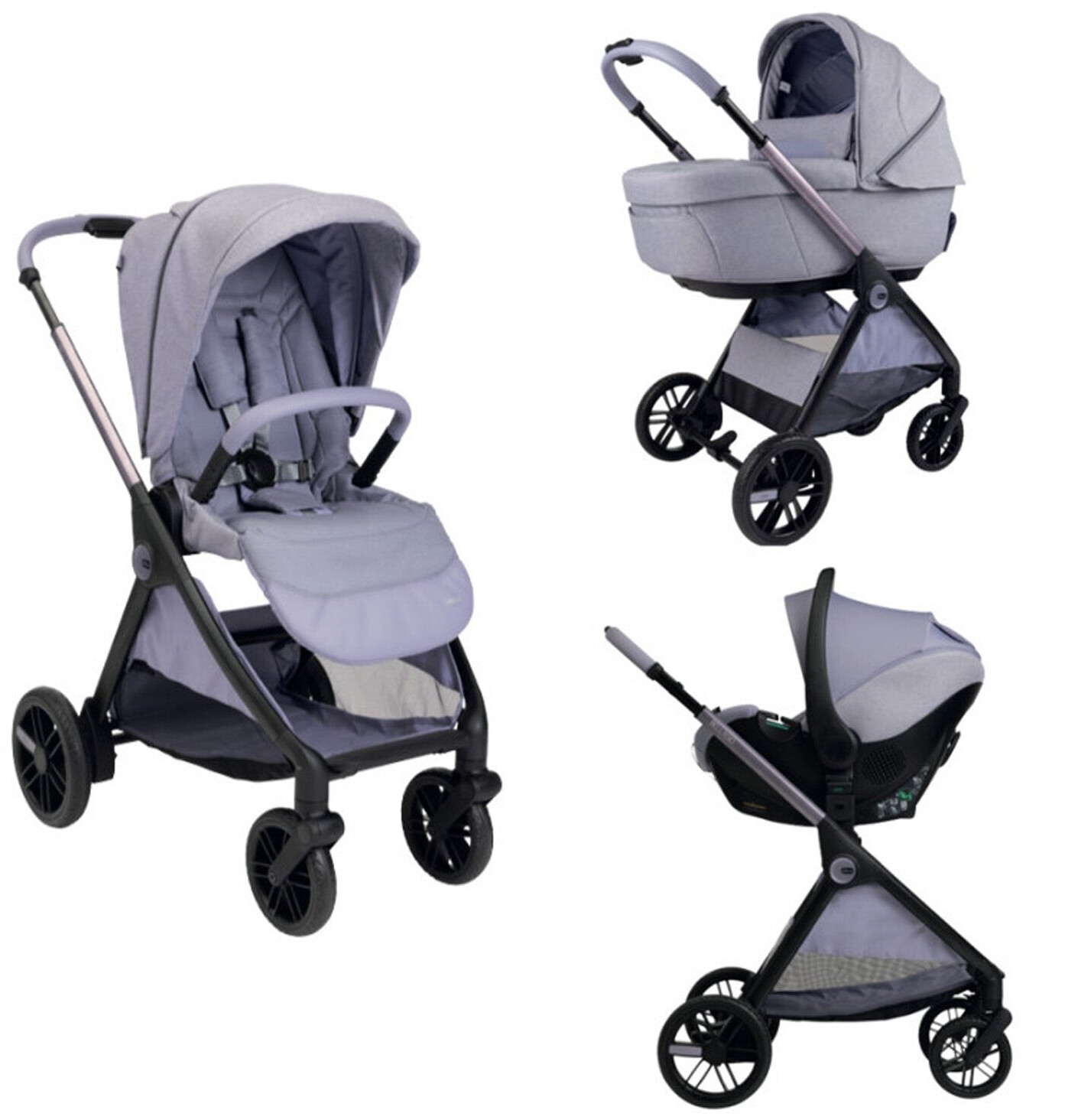 CHICCO - Trio Bellagio 2 Lavander Glaze Con Seggiolino Auto Kory Plus