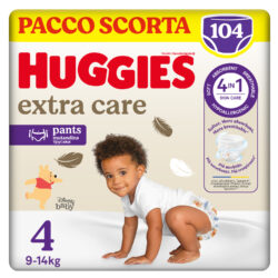 HUGGIES - Pannolini Extra Care Mutandina Taglia 4 (9-14 Kg) Pacco Scorta da 104 Pezzi
