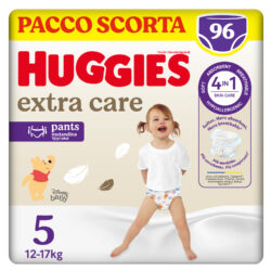 HUGGIES - Pannolini Extra Care Mutandina Taglia 5 (12-17 Kg) Pacco Scorta da 96 Pezzi