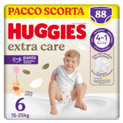 HUGGIES - Pannolini Extra Care Mutandina Taglia 6 (15-25 Kg) Pacco Scorta da 88 Pezzi
