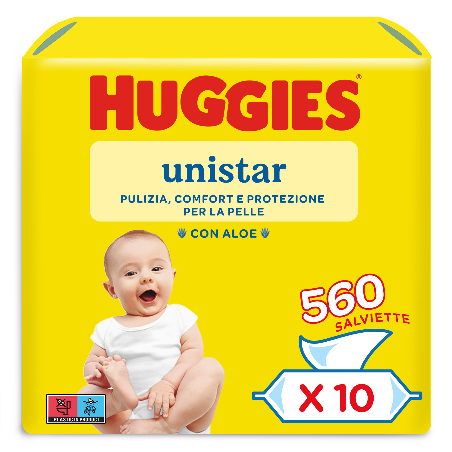 HUGGIES – Salviette Unistar 10 Pacchi da 56 pezzi (560 pezzi)