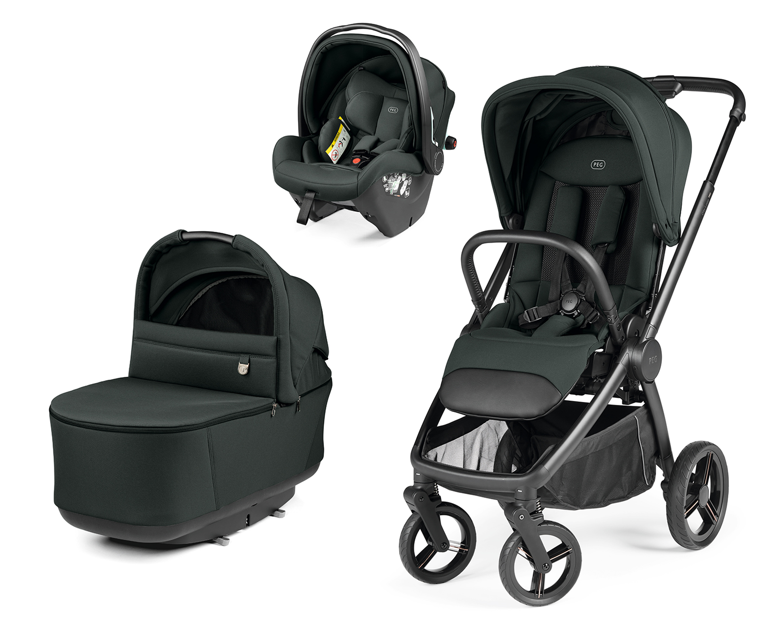 PEG PEREGO - Trio City Loop Pro Metal con Navicella Pop Up e Seggiolino Auto Slk