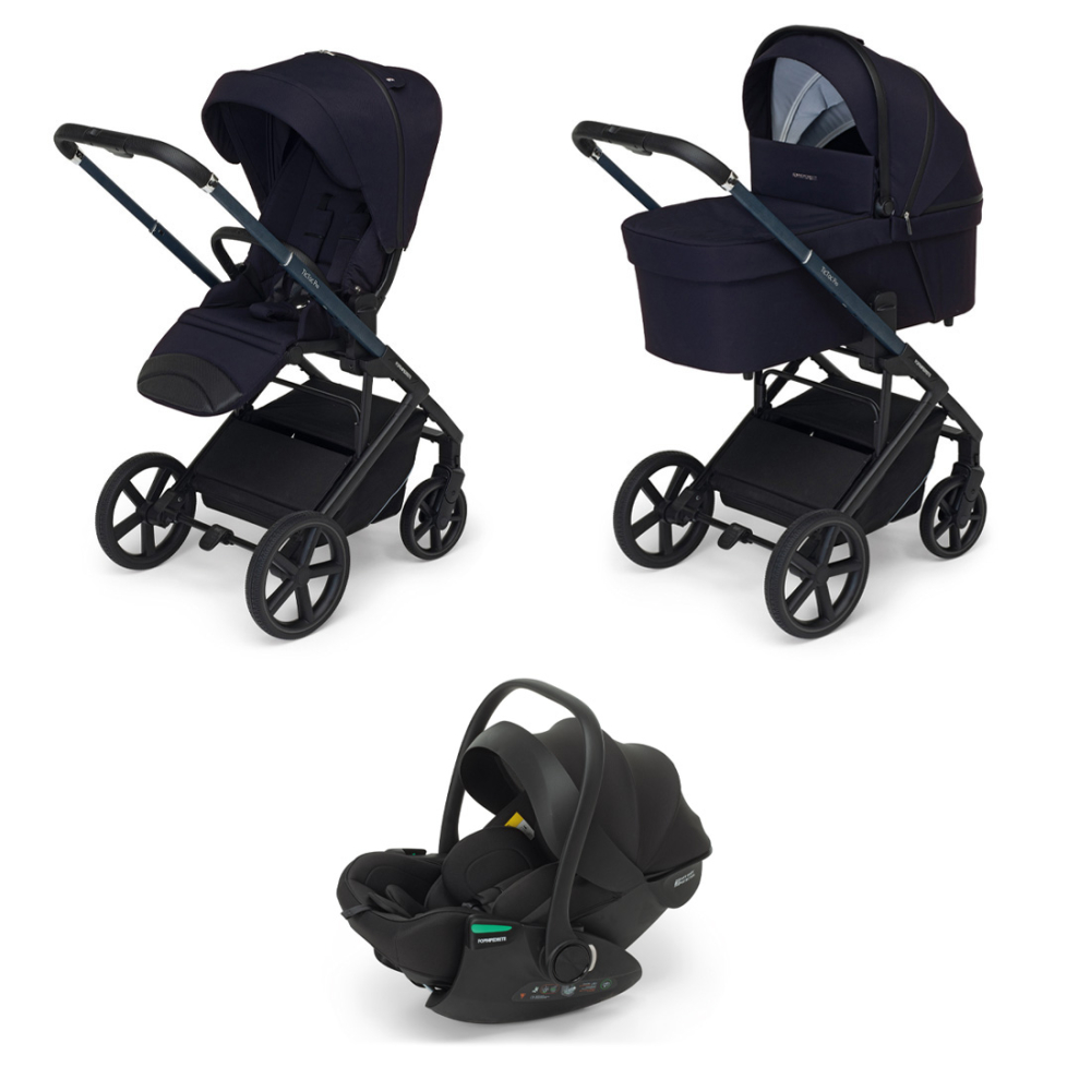 FOPPAPEDRETTI - Trio Tic Toc Pro Midnight con Seggiolino Auto Disk Infant Rekline