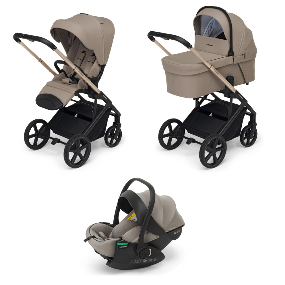 FOPPAPEDRETTI - Trio Tic Toc Pro Champagne con Seggiolino Auto Disk Infant Rekline