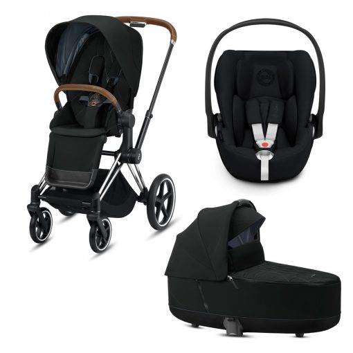 CYBEX PLATINUM – Trio ePRIAM – Telaio Chrome Brown – Ovetto Deep Black