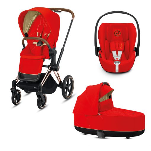 CYBEX PLATINUM – Trio ePRIAM – Telaio Rosegold – Ovetto Autumn Gold