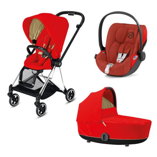 CYBEX PLATINUM – Trio Mios telaio – Telaio Chrome Brown – Ovetto Autumn Gold Plus