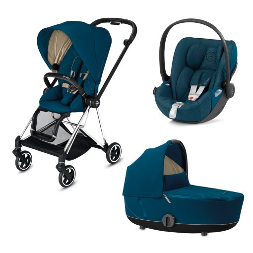 CYBEX PLATINUM – Trio Mios telaio – Telaio Chrome Brown – Ovetto Mountain Blue Plus