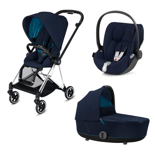 CYBEX PLATINUM – Trio Mios telaio – Telaio Chrome Brown – Ovetto Nautical Blue Plus