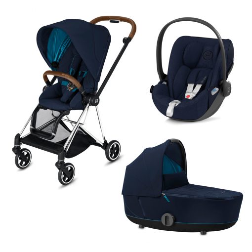 CYBEX PLATINUM – Trio Mios telaio – Telaio Chrome Black – Ovetto Nautical Blue Plus