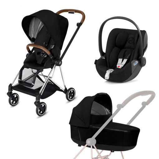 CYBEX PLATINUM – Trio Mios telaio – Telaio Chrome Black – Ovetto Deep Black Plus
