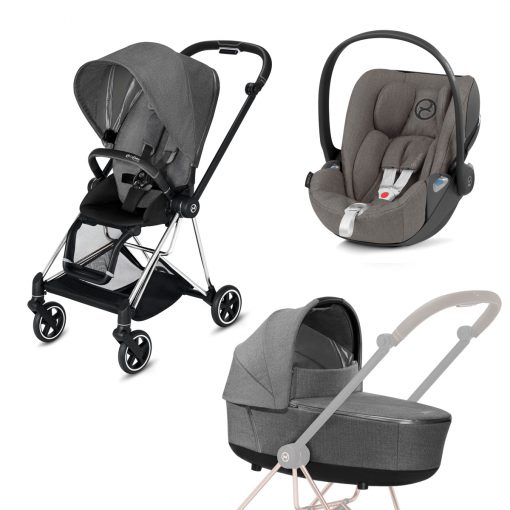 CYBEX PLATINUM – Trio Mios telaio – Telaio Chrome Brown – Ovetto Soho Grey Plus