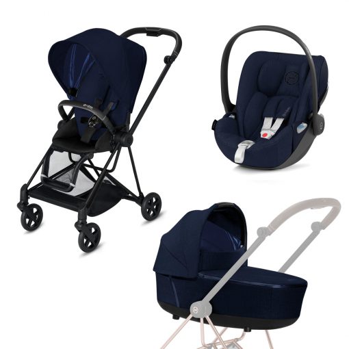 CYBEX PLATINUM – Trio Mios telaio – Telaio Matt Black – Ovetto Nautical Blue Plus