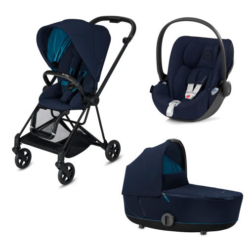 CYBEX PLATINUM – Trio Mios telaio – Telaio Matt Black – Ovetto Nautical Blue Plus