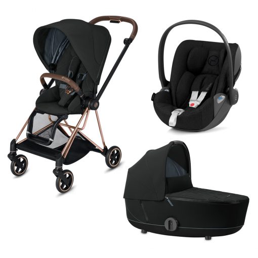 CYBEX PLATINUM – Trio Mios telaio – Telaio Rosegold – Ovetto Deep Black Plus