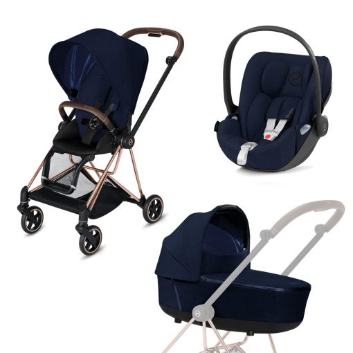 CYBEX PLATINUM – Trio Mios telaio – Telaio Rosegold – Ovetto Nautical Blue Plus