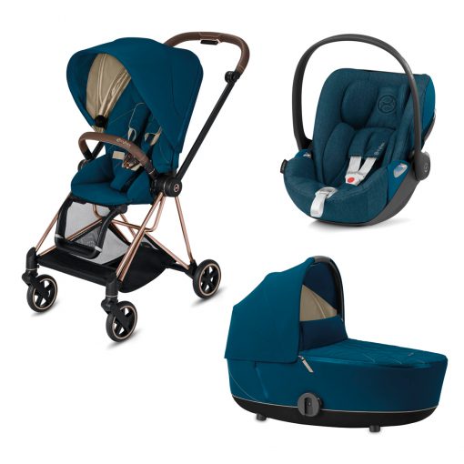 CYBEX PLATINUM – Trio Mios telaio – Telaio Rosegold – Ovetto Mountain Blue Plus
