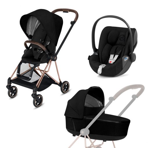 CYBEX PLATINUM – Trio Mios telaio – Telaio Rosegold – Ovetto Deep Black Plus