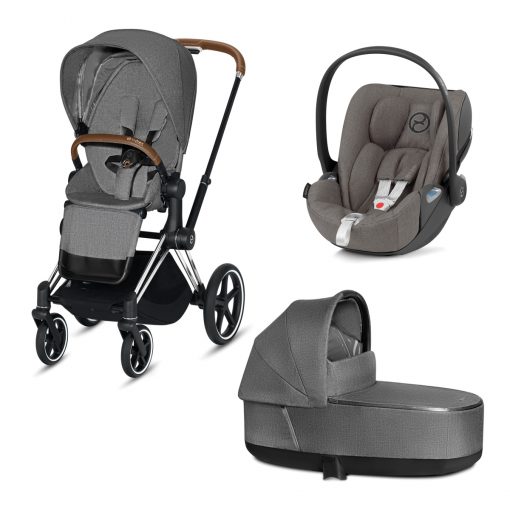 CYBEX PLATINUM – Trio ePRIAM – Telaio Chrome Black – Ovetto Soho Grey Plus