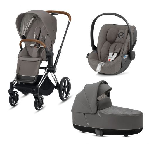 CYBEX PLATINUM – Trio ePRIAM – Telaio Chrome Brown – Ovetto Soho Grey Plus