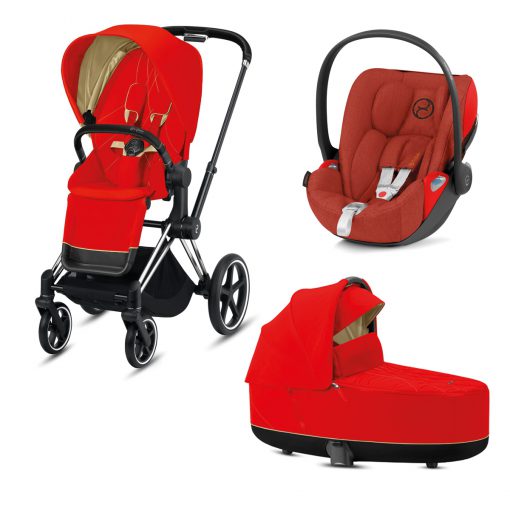 CYBEX PLATINUM – Trio ePRIAM – Telaio Chrome Black – Ovetto Autumn Gold Plus