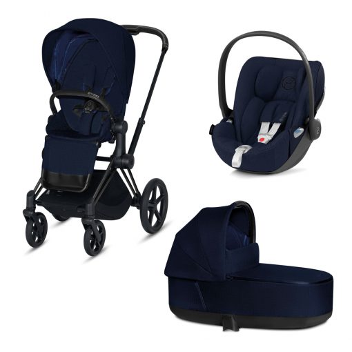 CYBEX PLATINUM – Trio ePRIAM – Telaio Matt Black – Ovetto Nautical Blue Plus