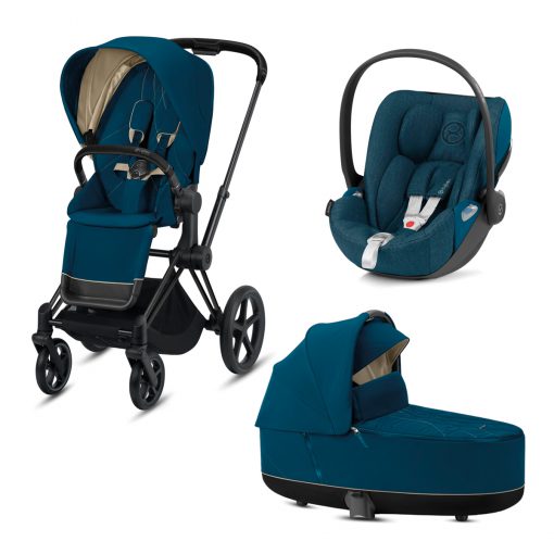 CYBEX PLATINUM – Trio ePRIAM – Telaio Matt Black – Ovetto Mountain Blue Plus