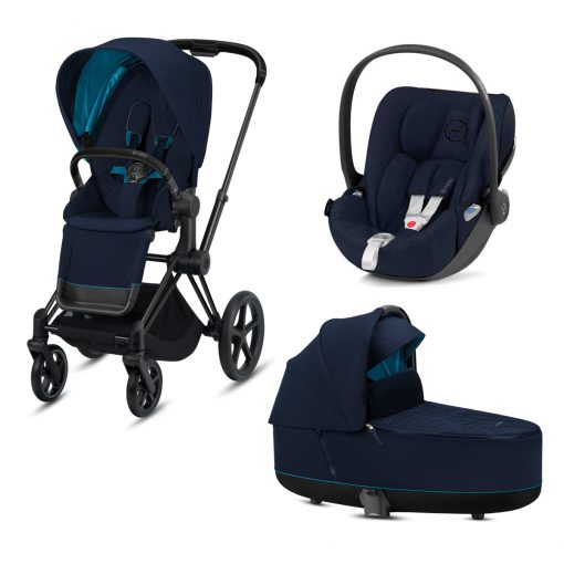 CYBEX PLATINUM – Trio ePRIAM – Telaio Matt Black – Ovetto Nautical Blue