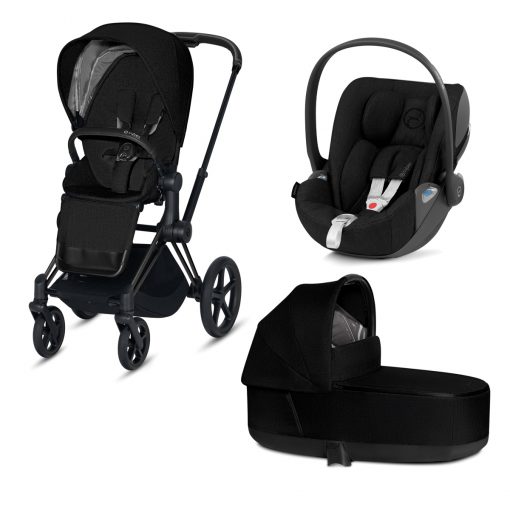 CYBEX PLATINUM – Trio ePRIAM – Telaio Matt Black – Ovetto Deep Black Plus