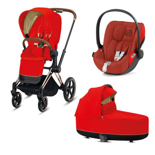 CYBEX PLATINUM – Trio ePRIAM – Telaio Rosegold – Ovetto Autumn Gold Plus