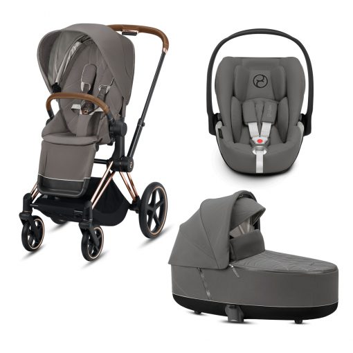 CYBEX PLATINUM – Trio ePRIAM – Telaio Rosegold – Ovetto Soho Grey