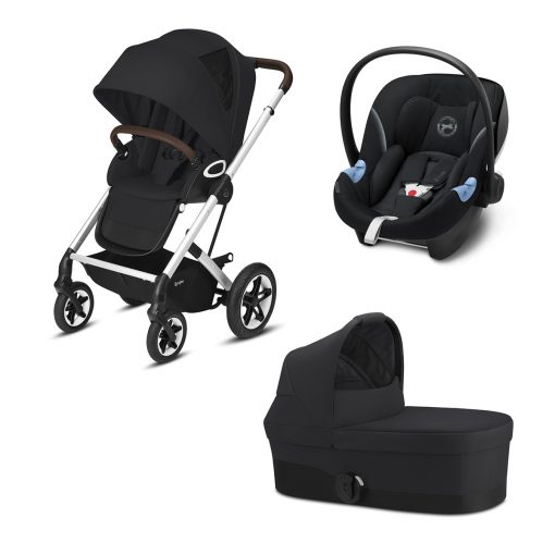 CYBEX GOLD – Trio Talos S Lux – Telaio Silver – Ovetto Deep Black I-SIZE