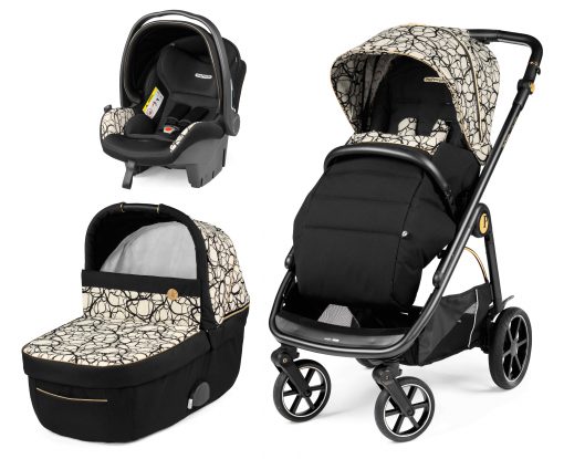 PEG PEREGO – Trio Veloce con seggiolino auto Primo Viaggio SL – Telaio – Ovetto Graphic Gold