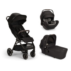 NUNA - Trio TRVL LX Caviar Con navicella Lytl e seggiolino Auto Arra Flex