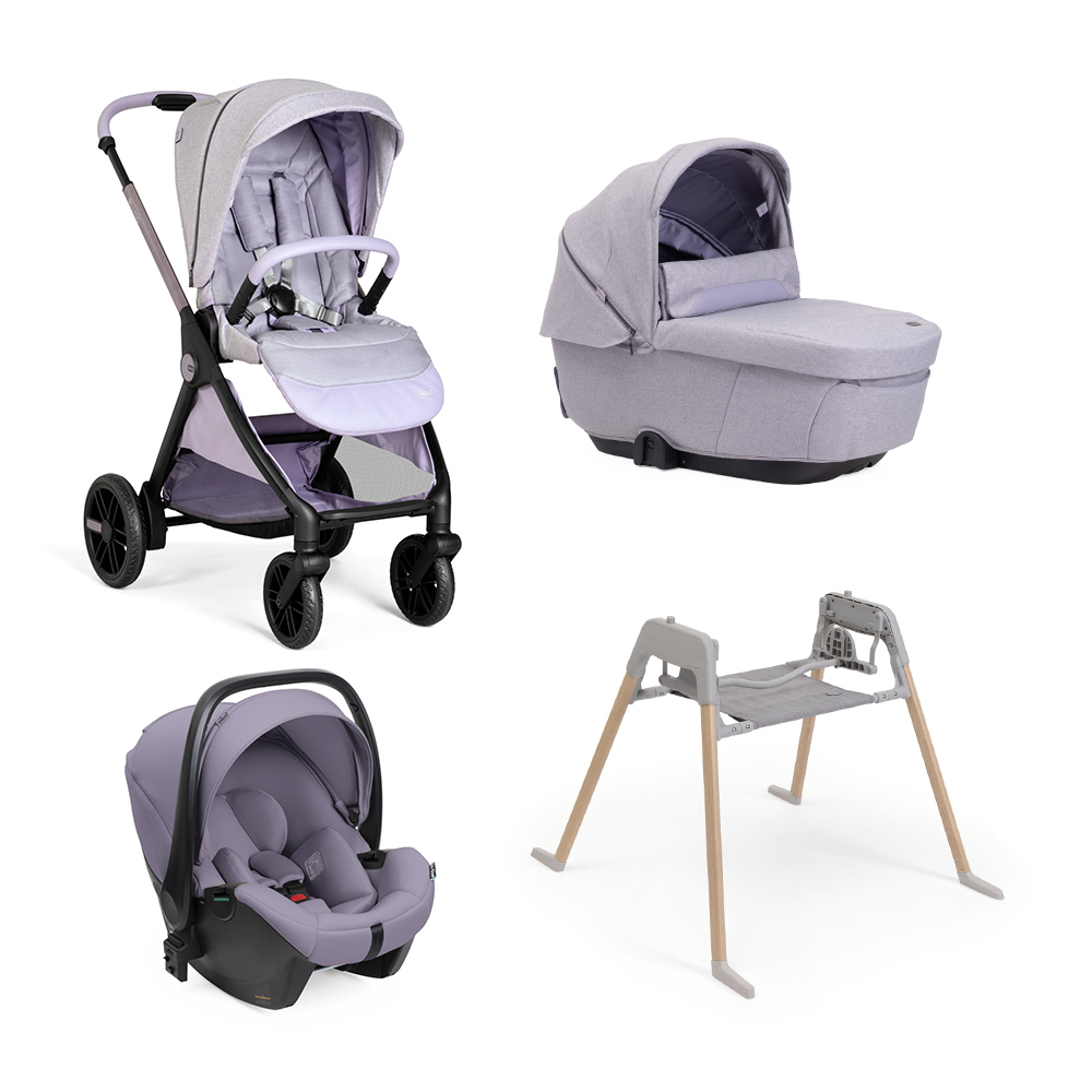 CHICCO - Trio Bellagio Lavander Glaze Con Seggiolino Auto Kory Plus + Stand Lullaglide