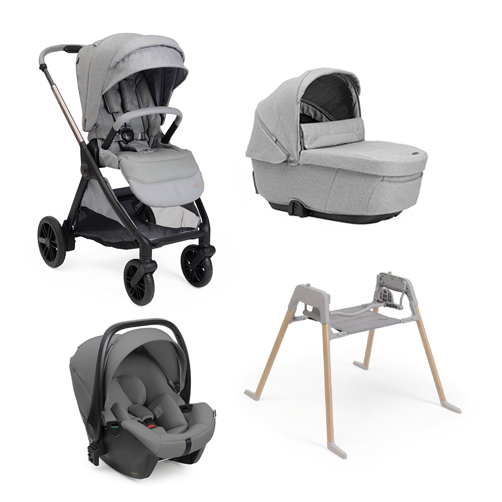 CHICCO - Trio Bellagio Lunar Rock Con Seggiolino Auto Kory Plus + Stand Lullaglide