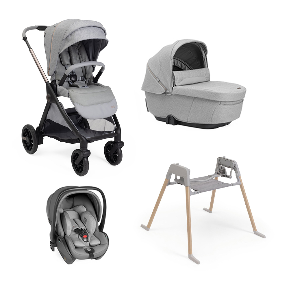 CHICCO - Trio Bellagio Lunar Rock Con Seggiolino Auto First Recline + Stand Lullaglide (OMAGGIO)