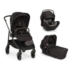 NUNA - Trio Swiv Caviar con navicella LYTL e seggiolino Arra Flex