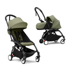 STOKKE - Duo YOYO³ Olive Con Kit Per Neonato 0+ e Telaio Nero