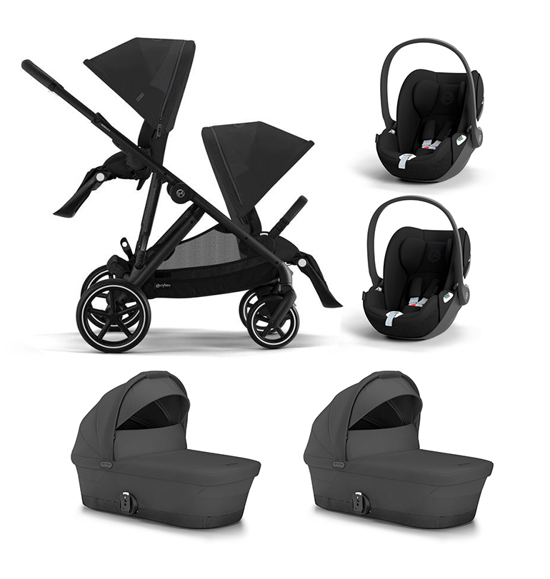 CYBEX GOLD - Trio Gemellare/Fratellare Gazelle S Moon Black
