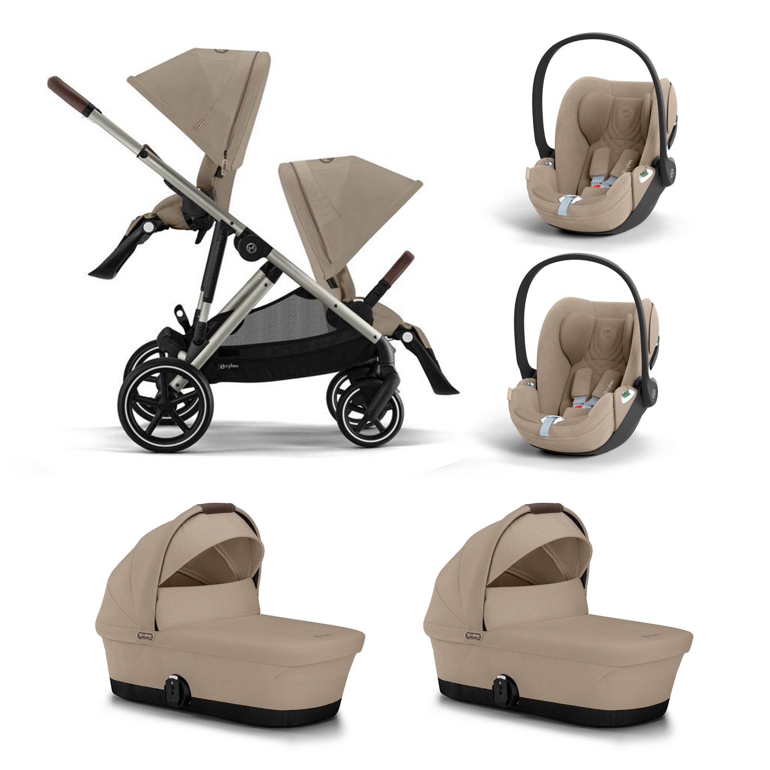 CYBEX GOLD - Trio Gemellare/Fratellare Gazelle S Almond Beige
