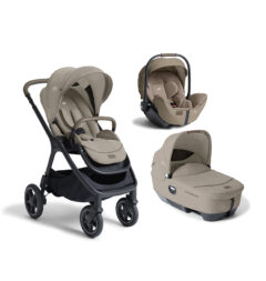 JOIE- Trio Finiti Sandstone Con Navicella Calmi e Seggiolino Auto i-Level Pro + BASE OMAGGIO