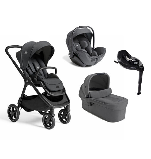 JOIE – Trio Finiti Ebony Con Navicella Ramble Seggiolino Auto i-Level Pro E Base Encore