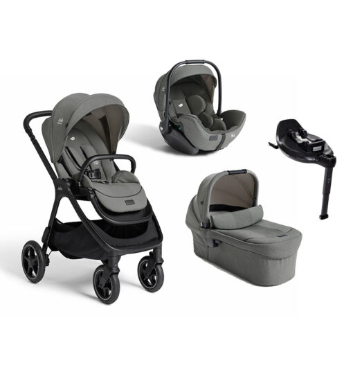 JOIE – Trio Finiti Evergreen Con Navicella Ramble Seggiolino Auto i-Level Pro E Base Encore