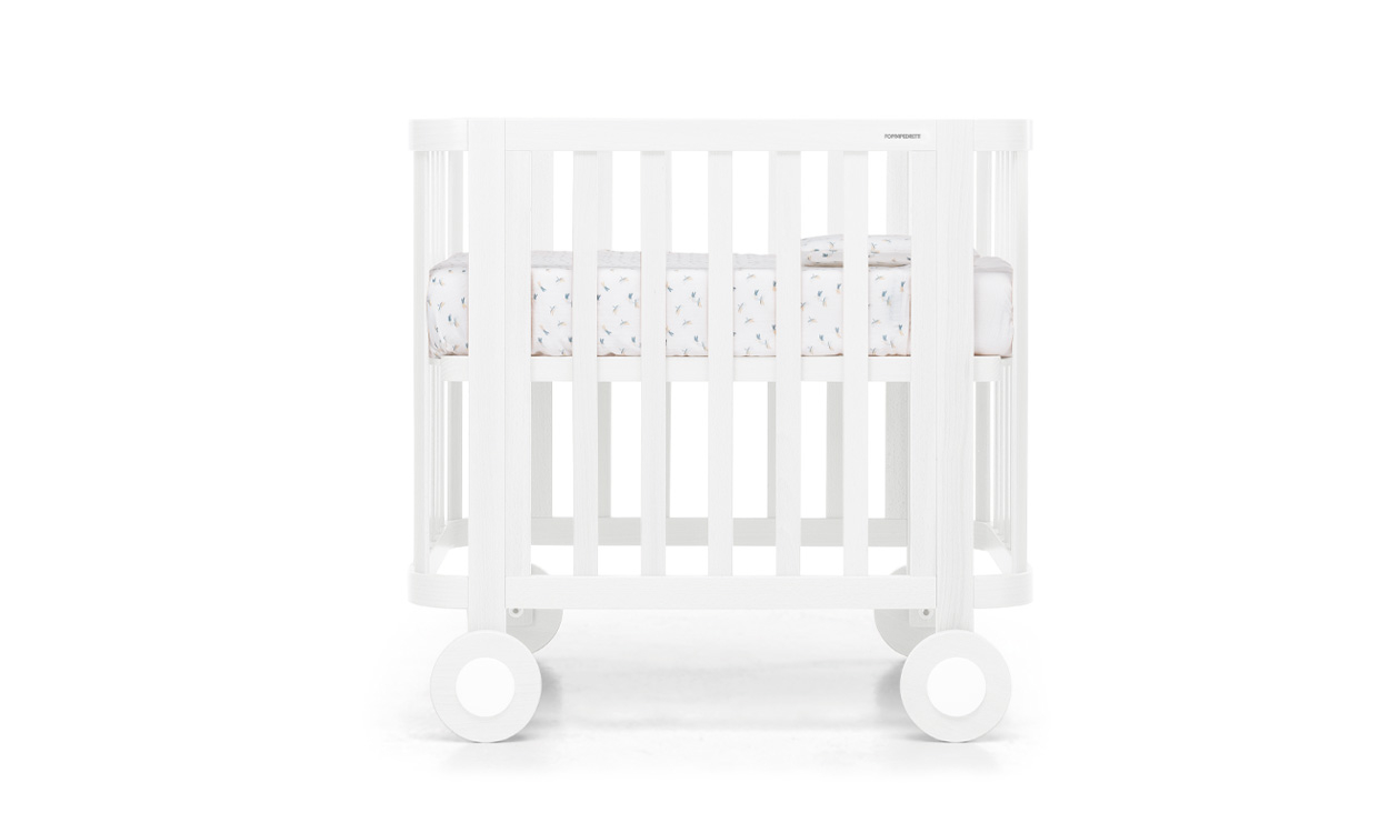 FOPPAPEDRETTI – Culla Evo Bianco + Kit Estensione e Materasso 70 x142 - immagine 3