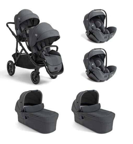 Trio Gemellare/Fratellare Versiti Ebony Con Navicella Ramble XL E Seggiolino Auto I-Level Pro