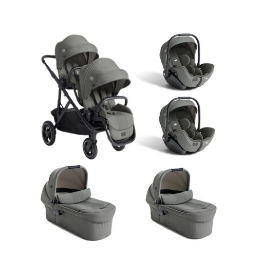 Trio Gemellare/Fratellare Versiti Evergreen Con Navicella Ramble XL E Seggiolino Auto I-Level Pro
