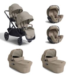 Trio Gemellare/Fratellare Versiti Sandstone Con Navicella Ramble XL E Seggiolino Auto I-Level Pro