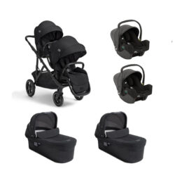 JOIE - Trio Gemellare/Fratellare Versiti Eclipse Con Navicella Ramble XL E Seggiolino Auto i - Snug 2